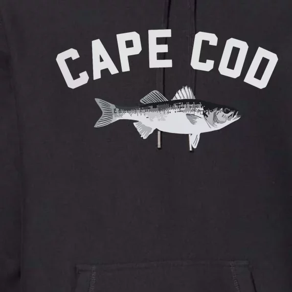 Cape Cod Striper Striped Bass Fun Fishing Premium Hoodie