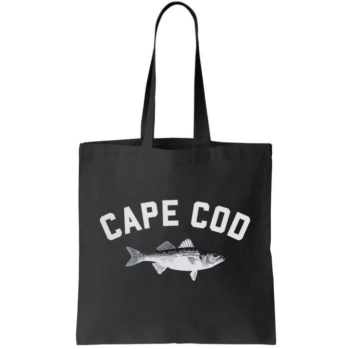 Cape Cod Striper Striped Bass Fun Fishing Tote Bag