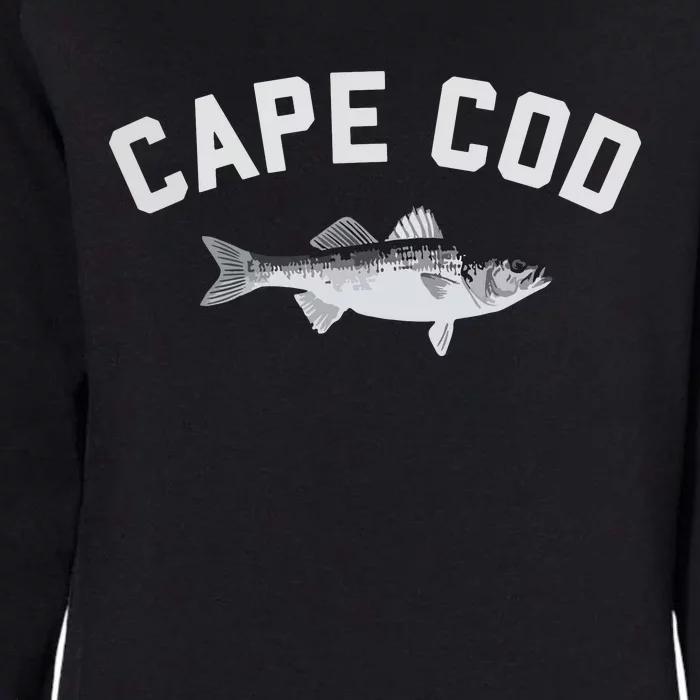 Cape Cod Striper Striped Bass Fun Fishing Womens California Wash Sweatshirt