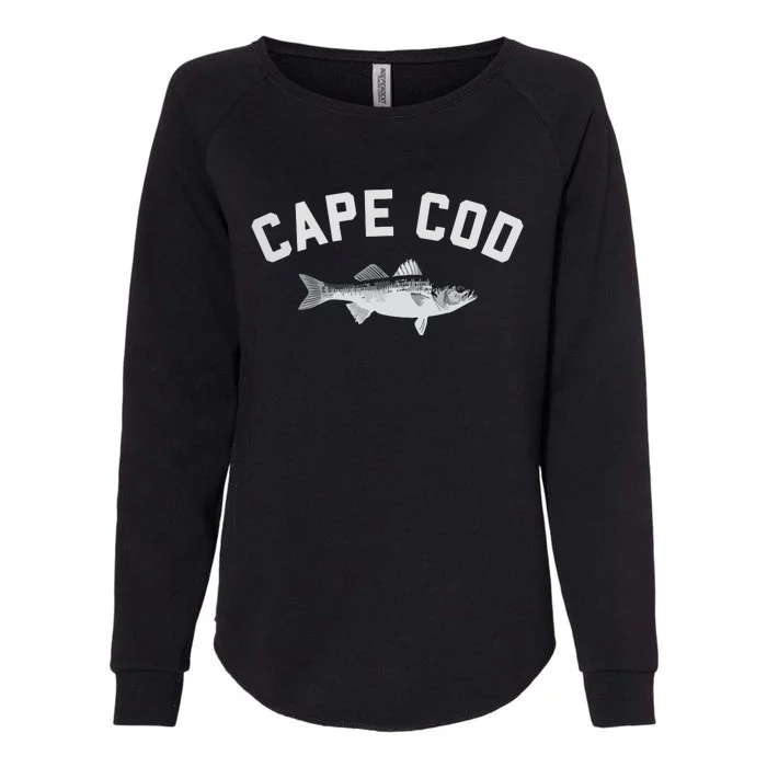 Cape Cod Striper Striped Bass Fun Fishing Womens California Wash Sweatshirt