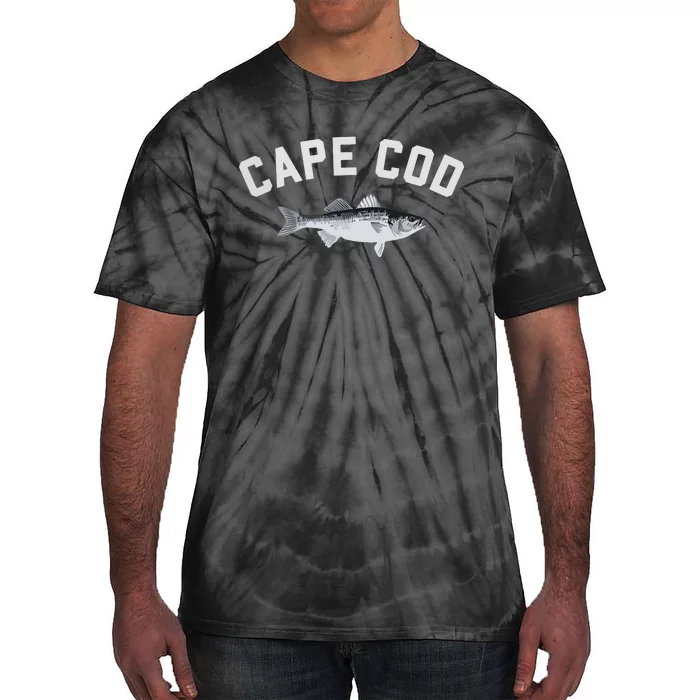 Cape Cod Striper Striped Bass Fun Fishing Tie-Dye T-Shirt