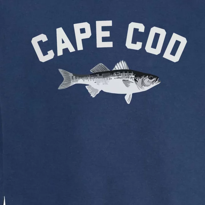 Cape Cod Striper Striped Bass Fun Fishing Garment-Dyed Sweatshirt