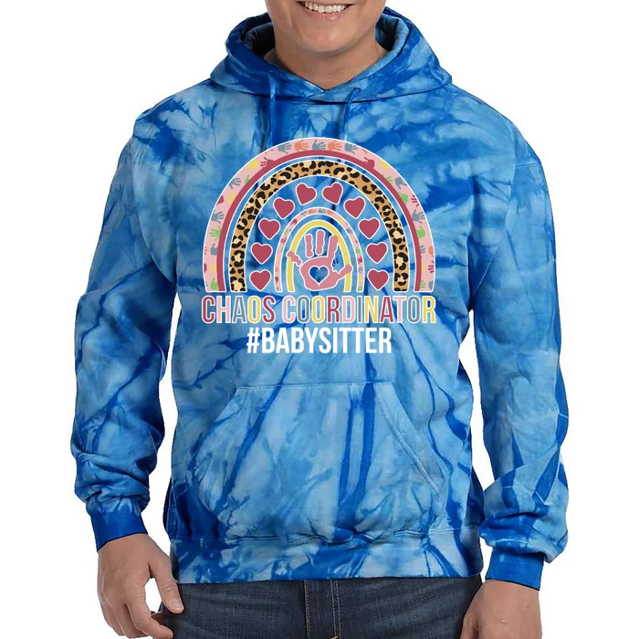 Chaos Coordinator Sitter Sitting Gift Tie Dye Hoodie