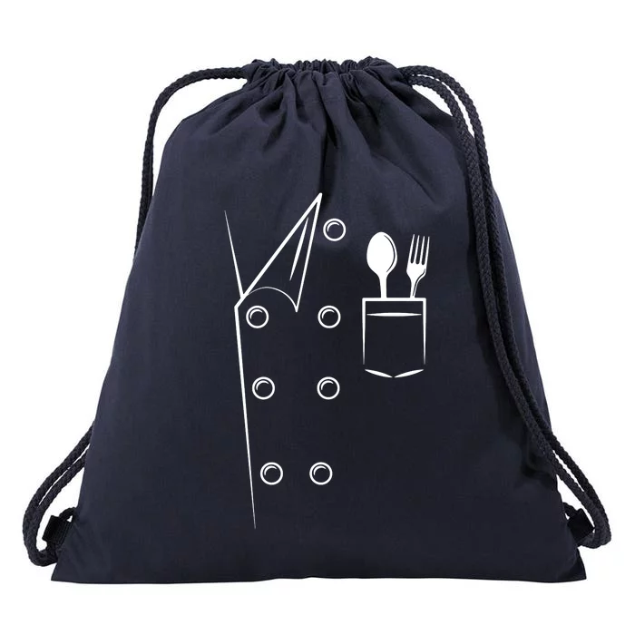 Chef Costume Spoon Fork Culinary Kitchen Chief Cook Cuisine Drawstring Bag