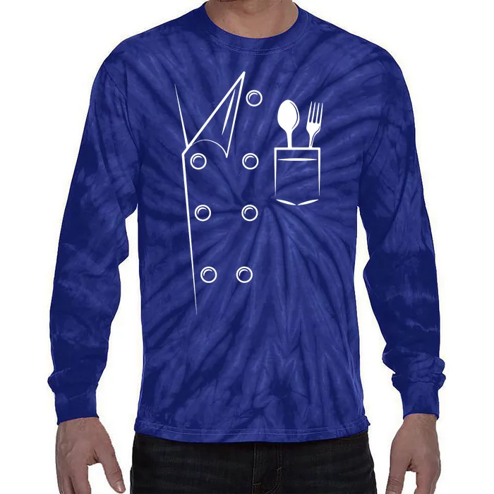 Chef Costume Spoon Fork Culinary Kitchen Chief Cook Cuisine Tie-Dye Long Sleeve Shirt