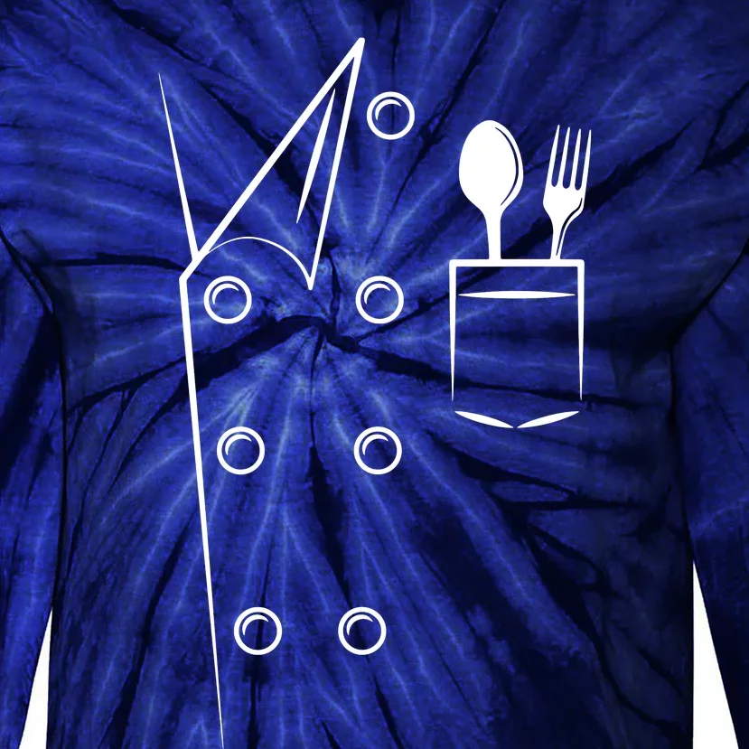 Chef Costume Spoon Fork Culinary Kitchen Chief Cook Cuisine Tie-Dye Long Sleeve Shirt