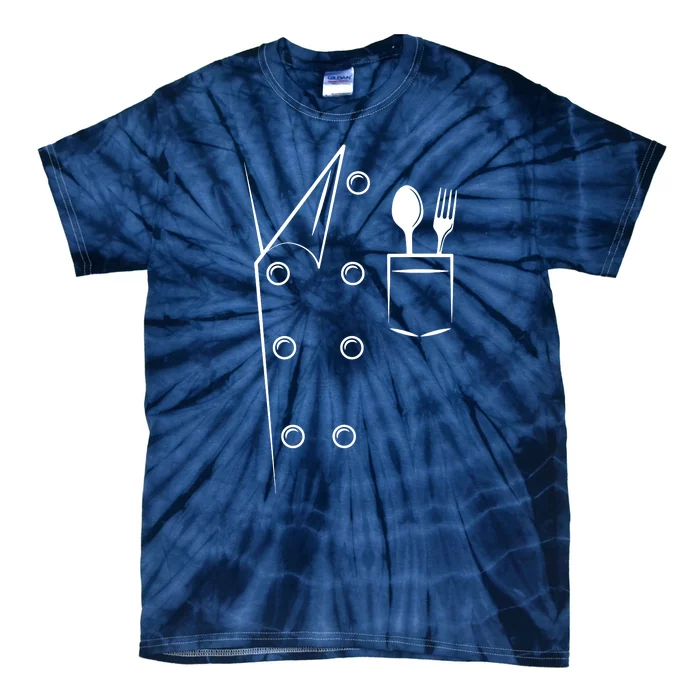 Chef Costume Spoon Fork Culinary Kitchen Chief Cook Cuisine Tie-Dye T-Shirt