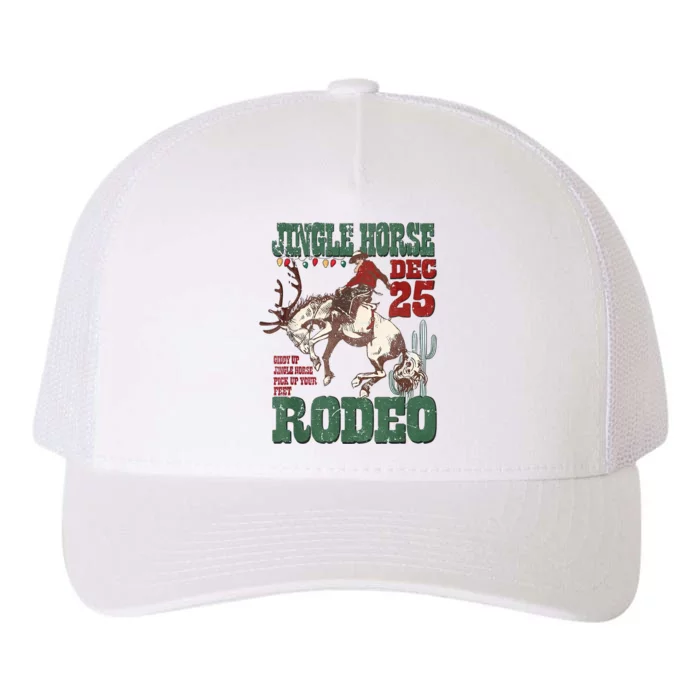 Cowboy Christmas Sweater Giddy Up Jingle Horse Pick Up Your Feet Yupoong Adult 5-Panel Trucker Hat