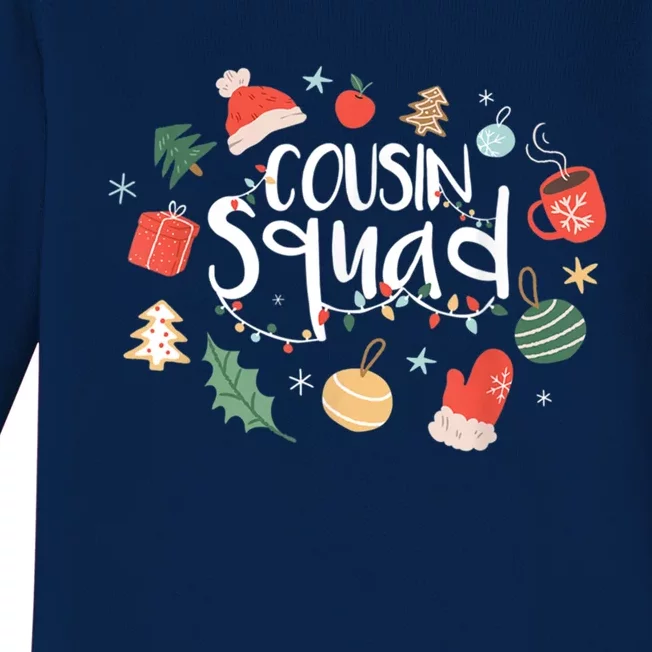 Christmas Cousin Squad Crew Matching Family Group Xmas Party Meaningful Gift Baby Long Sleeve Bodysuit