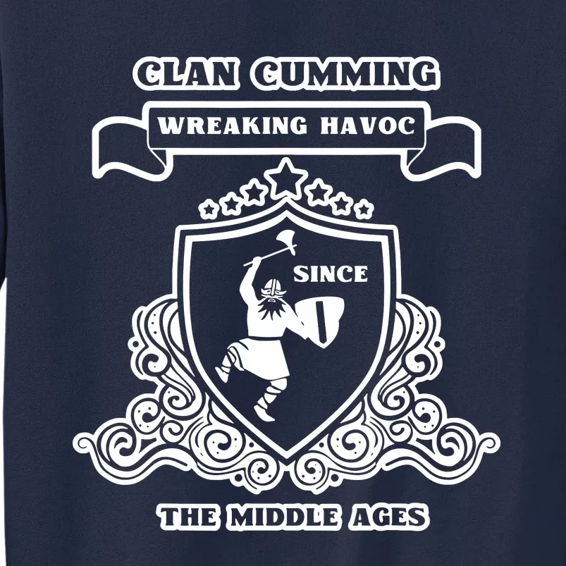 Clan Cumming Scottish Kilt Sword Crest Highland Tall Sweatshirt