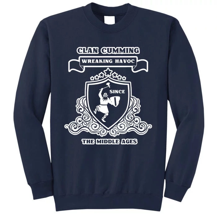 Clan Cumming Scottish Kilt Sword Crest Highland Tall Sweatshirt