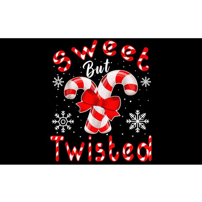 Candy Cane Sweet But Twisted Funny Christmas Bumper Sticker