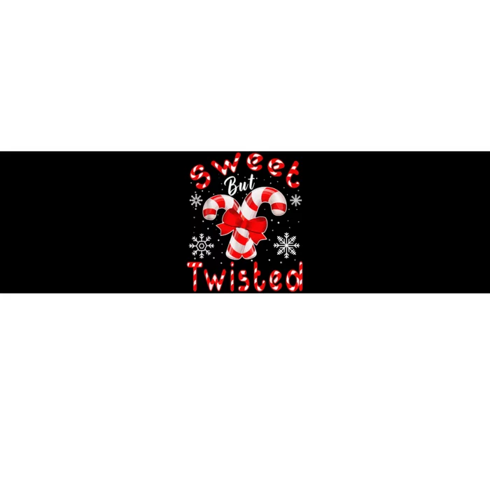 Candy Cane Sweet But Twisted Funny Christmas Bumper Sticker