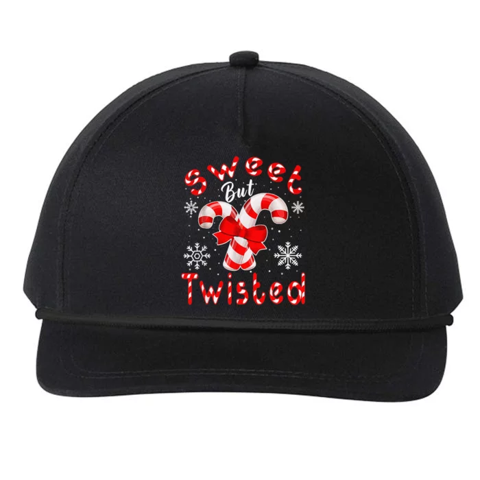 Candy Cane Sweet But Twisted Funny Christmas Snapback Five-Panel Rope Hat