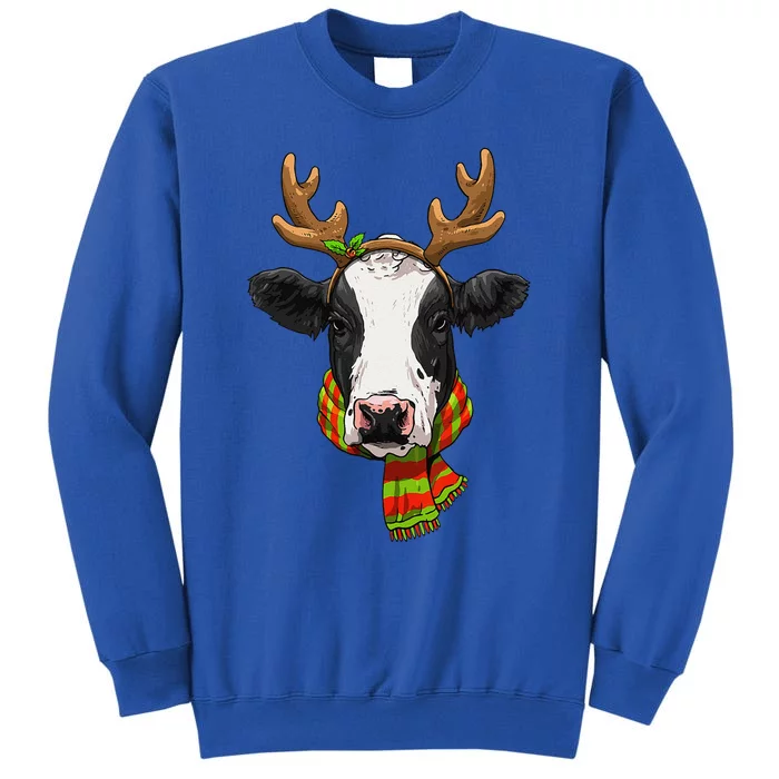 Cow Christmas Santa Clause Reindeer Xmas Cow Lover Farmer Sweatshirt