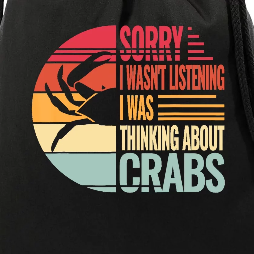 Crab Crabmeat Seafood Crabbing Crabs Crabby Drawstring Bag