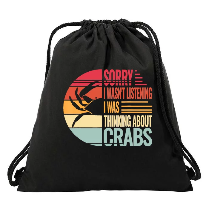 Crab Crabmeat Seafood Crabbing Crabs Crabby Drawstring Bag