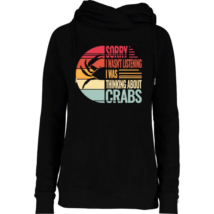 Crab Crabmeat Seafood Crabbing Crabs Crabby Womens Funnel Neck Pullover Hood