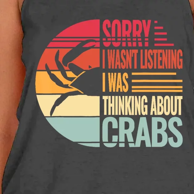 Crab Crabmeat Seafood Crabbing Crabs Crabby Women's Knotted Racerback Tank