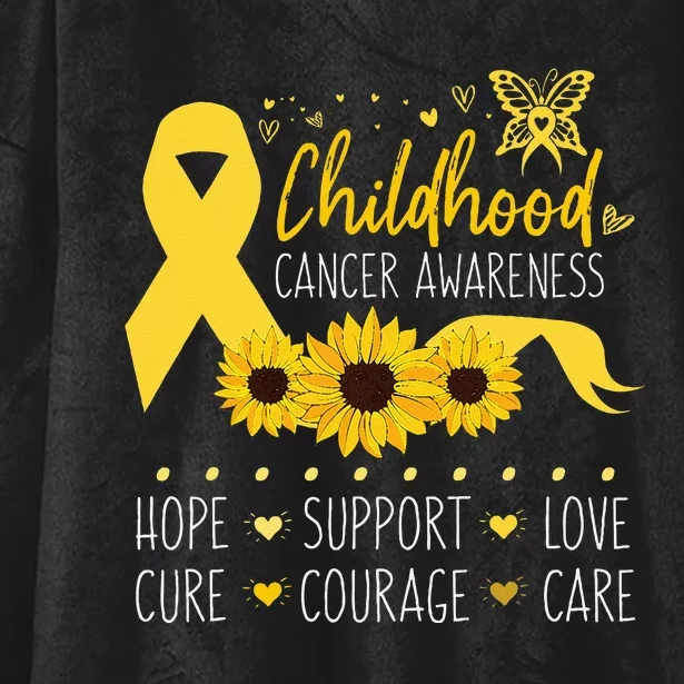 Childhood Cancer Support Family Childhood Cancer Awareness Hooded Wearable Blanket