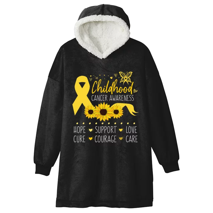 Childhood Cancer Support Family Childhood Cancer Awareness Hooded Wearable Blanket