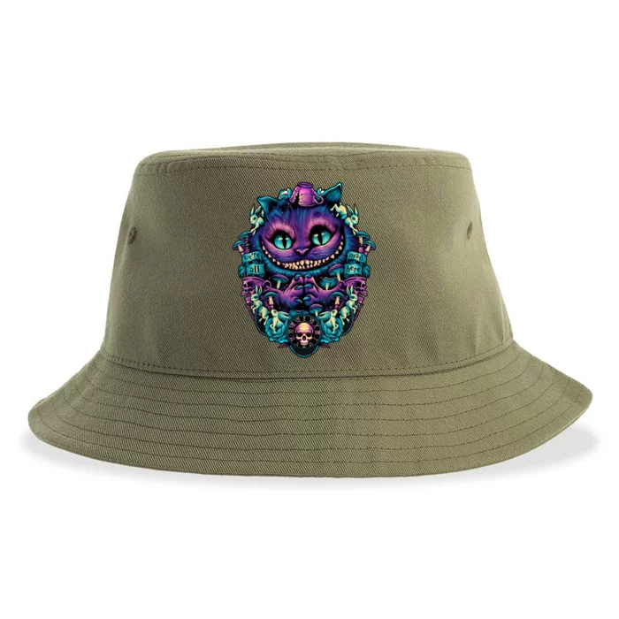 Cheshire Cat Shirt Alice In Wonderland Graphic Sustainable Bucket Hat