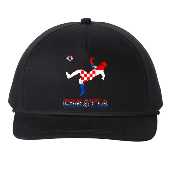 Croatia Croatian Soccer Player Croatian Pride Croatian Flag Snapback Five-Panel Rope Hat