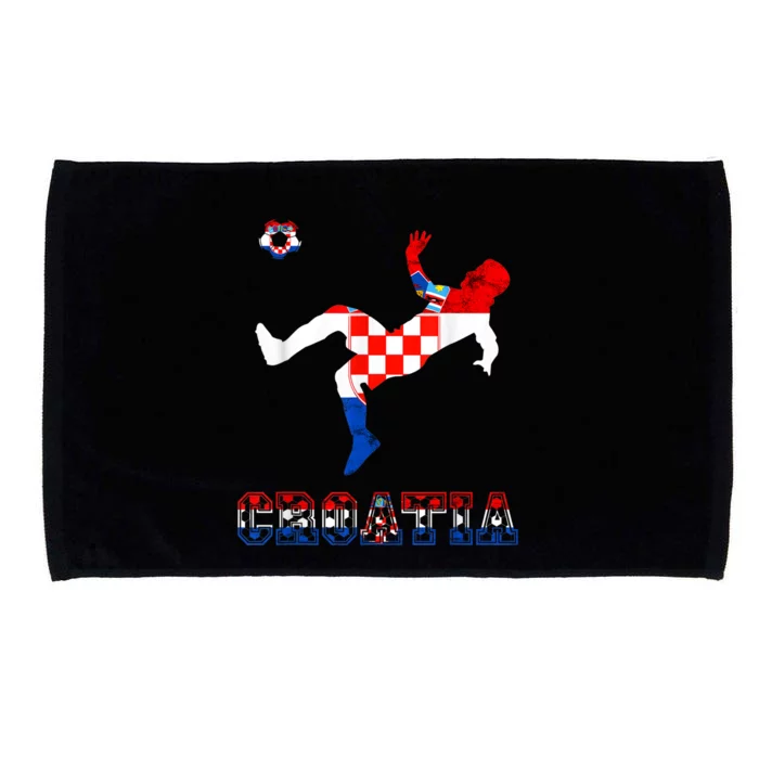 Croatia Croatian Soccer Player Croatian Pride Croatian Flag Microfiber Hand Towel