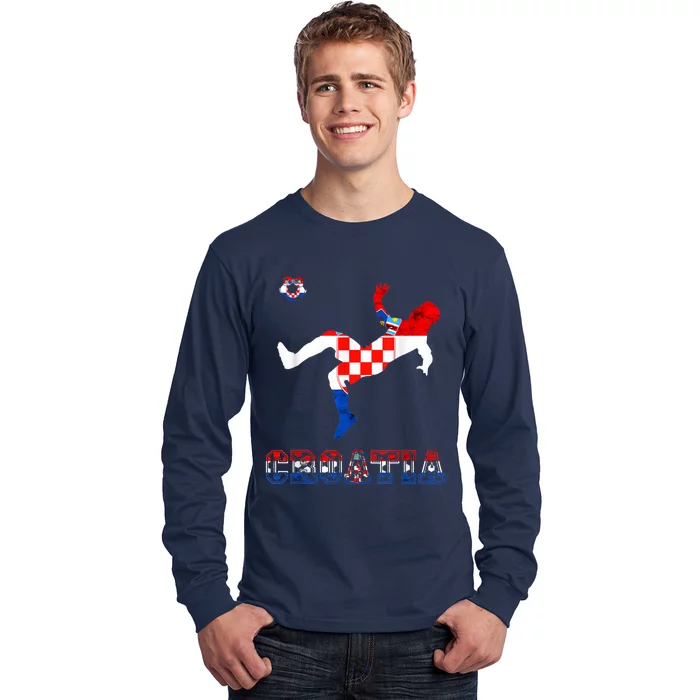 Croatia Croatian Soccer Player Croatian Pride Croatian Flag Long Sleeve Shirt