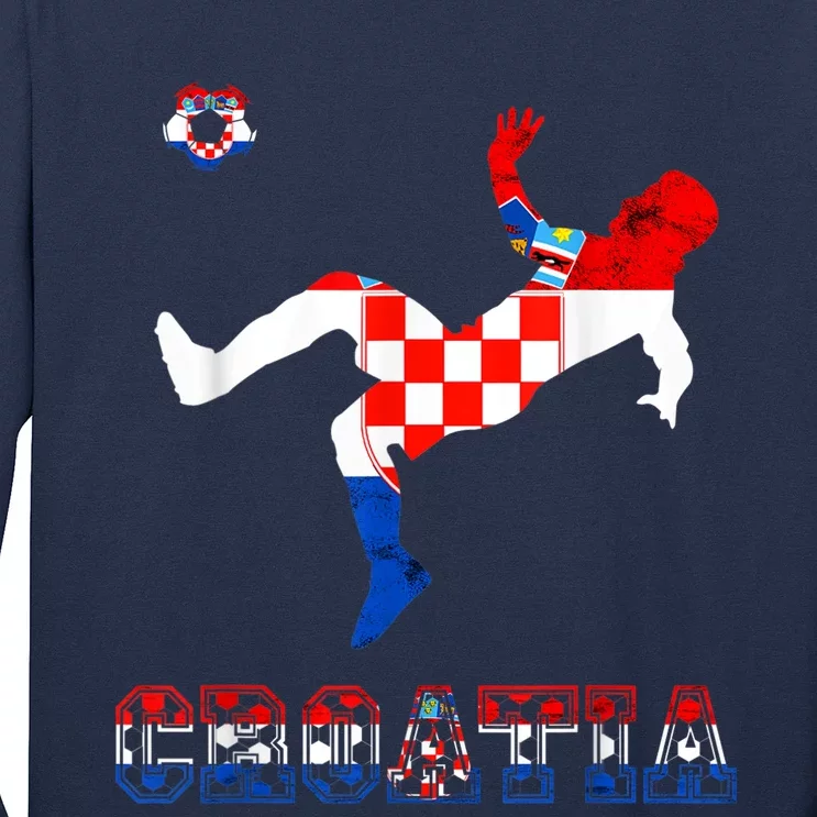 Croatia Croatian Soccer Player Croatian Pride Croatian Flag Long Sleeve Shirt