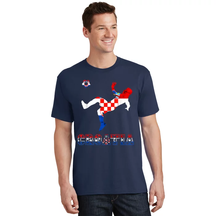 Croatia Croatian Soccer Player Croatian Pride Croatian Flag T-Shirt