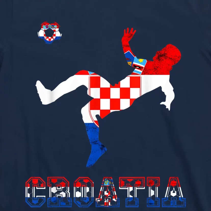 Croatia Croatian Soccer Player Croatian Pride Croatian Flag T-Shirt