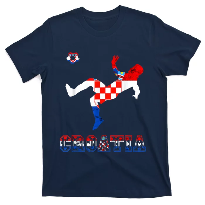 Croatia Croatian Soccer Player Croatian Pride Croatian Flag T-Shirt