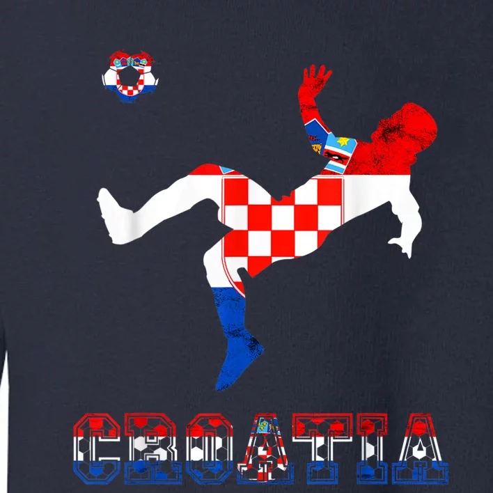 Croatia Croatian Soccer Player Croatian Pride Croatian Flag Toddler Sweatshirt