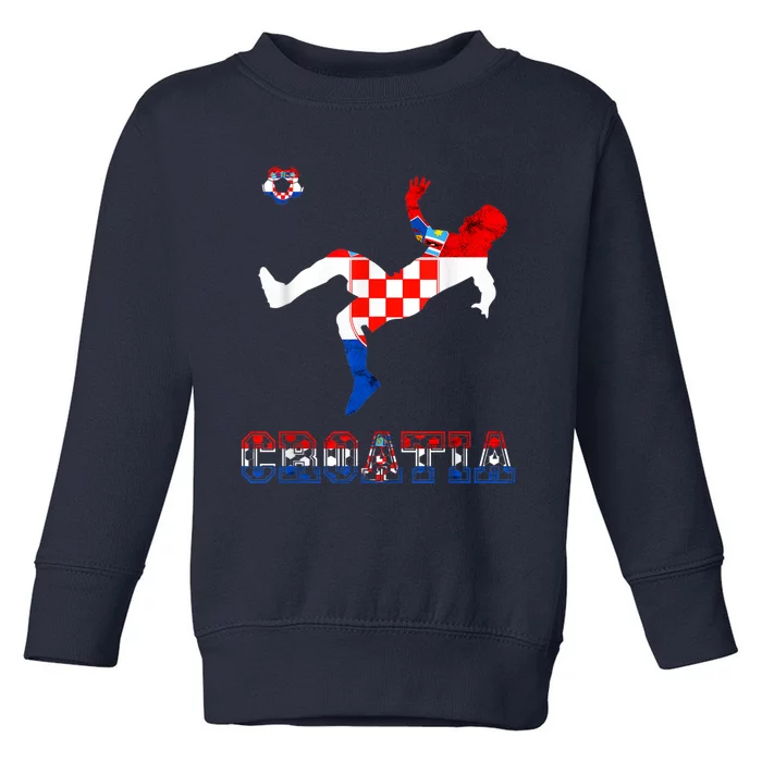 Croatia Croatian Soccer Player Croatian Pride Croatian Flag Toddler Sweatshirt