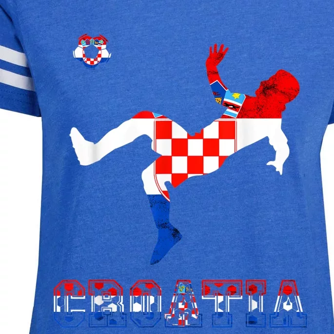 Croatia Croatian Soccer Player Croatian Pride Croatian Flag Enza Ladies Jersey Football T-Shirt