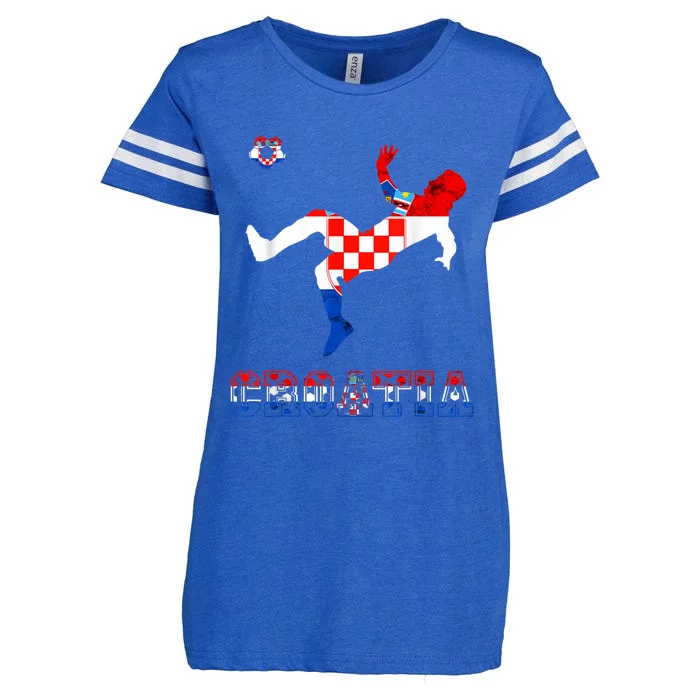 Croatia Croatian Soccer Player Croatian Pride Croatian Flag Enza Ladies Jersey Football T-Shirt