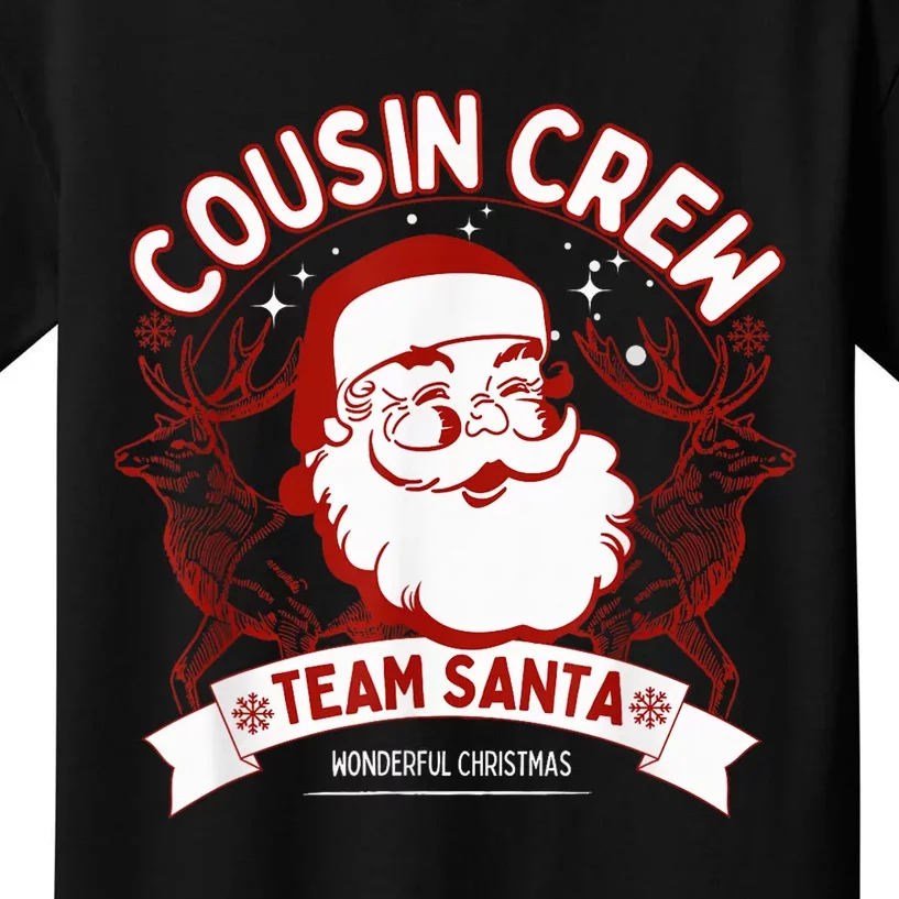 cousin crew santa hat family matching christmas pajamas Kids T-Shirt