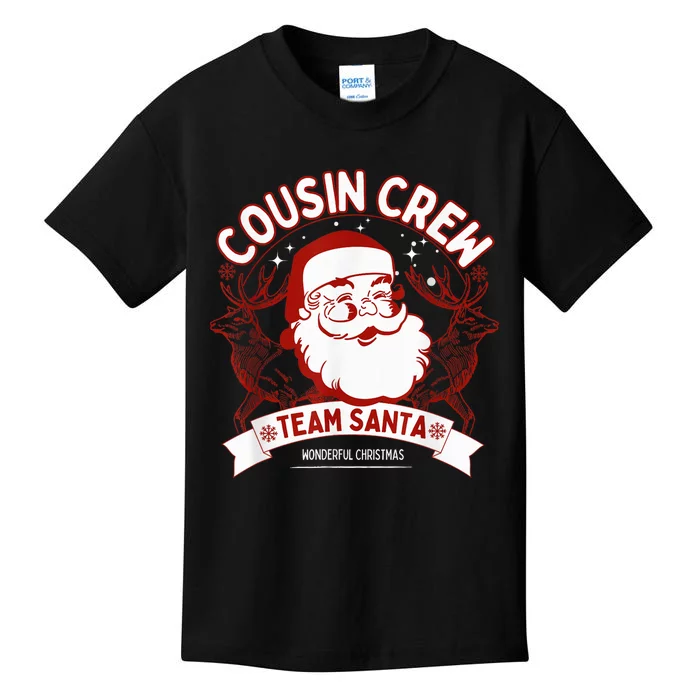 cousin crew santa hat family matching christmas pajamas Kids T-Shirt