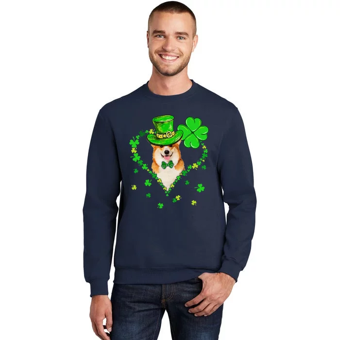 Cute Corgi Saint Patrick's Day Dogs Dad Mom Sweatshirt