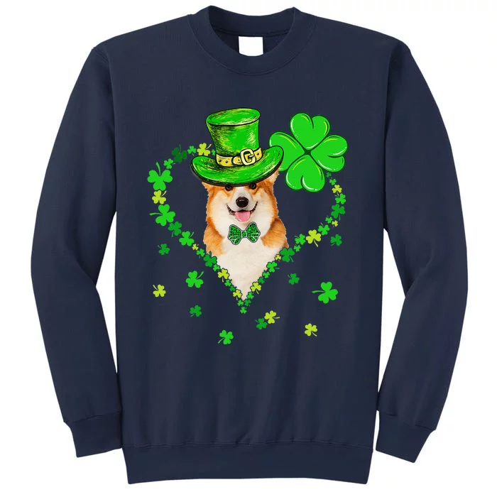 Cute Corgi Saint Patrick's Day Dogs Dad Mom Sweatshirt