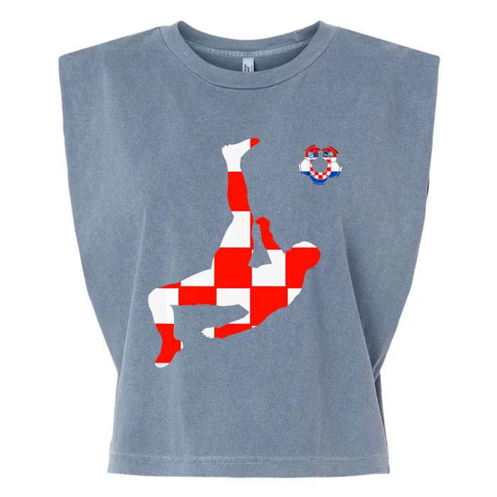 Croatia Croatian Soccer Player Croatian Pride Croatian Flag Garment-Dyed Women's Muscle Tee