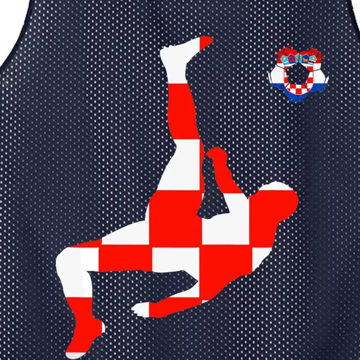 Croatia Croatian Soccer Player Croatian Pride Croatian Flag Mesh Reversible Basketball Jersey Tank