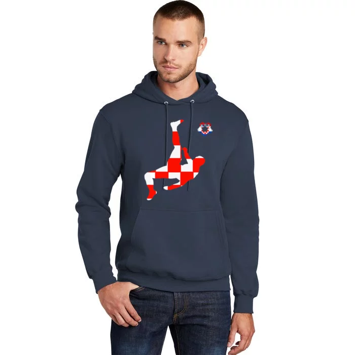 Croatia Croatian Soccer Player Croatian Pride Croatian Flag Tall Hoodie