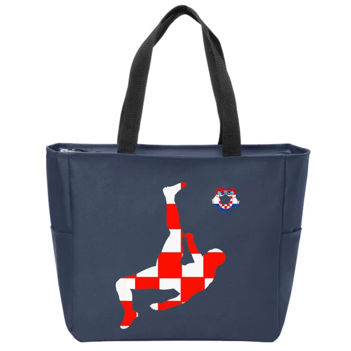 Croatia Croatian Soccer Player Croatian Pride Croatian Flag Zip Tote Bag