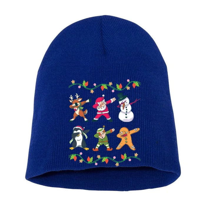 Cool Christmas Squad Dabbing Clothes Xmas Holiday Gift Ideas Gift Short Acrylic Beanie