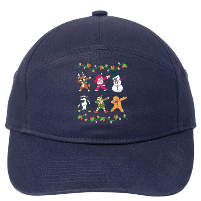 Cool Christmas Squad Dabbing Clothes Xmas Holiday Gift Ideas Gift 7-Panel Snapback Hat