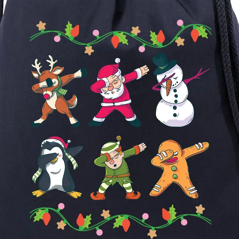 Cool Christmas Squad Dabbing Clothes Xmas Holiday Gift Ideas Gift Drawstring Bag