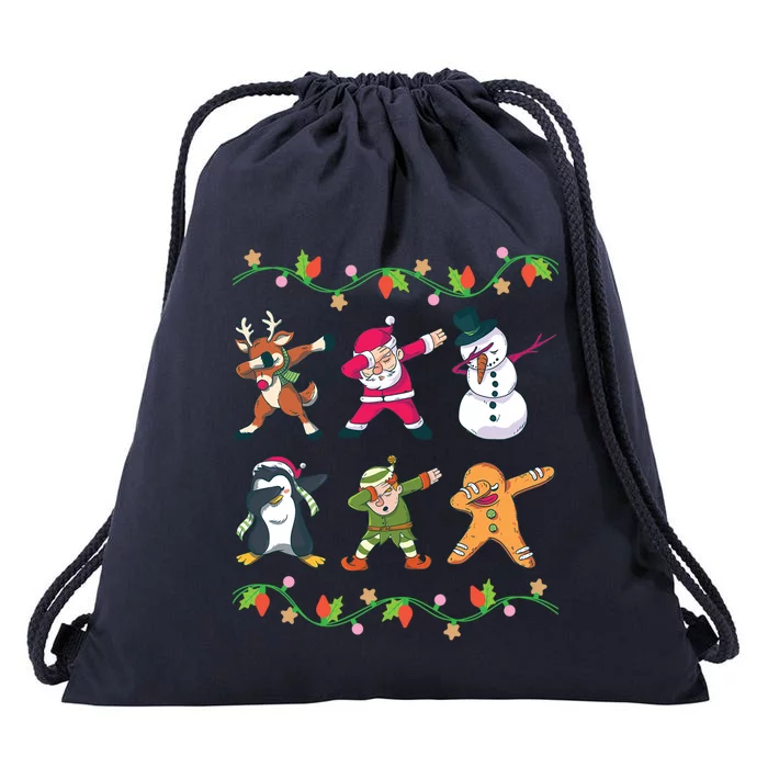 Cool Christmas Squad Dabbing Clothes Xmas Holiday Gift Ideas Gift Drawstring Bag