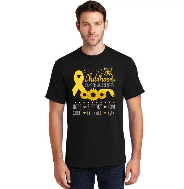 Childhood Cancer Support Family Childhood Cancer Awareness Tall T-Shirt